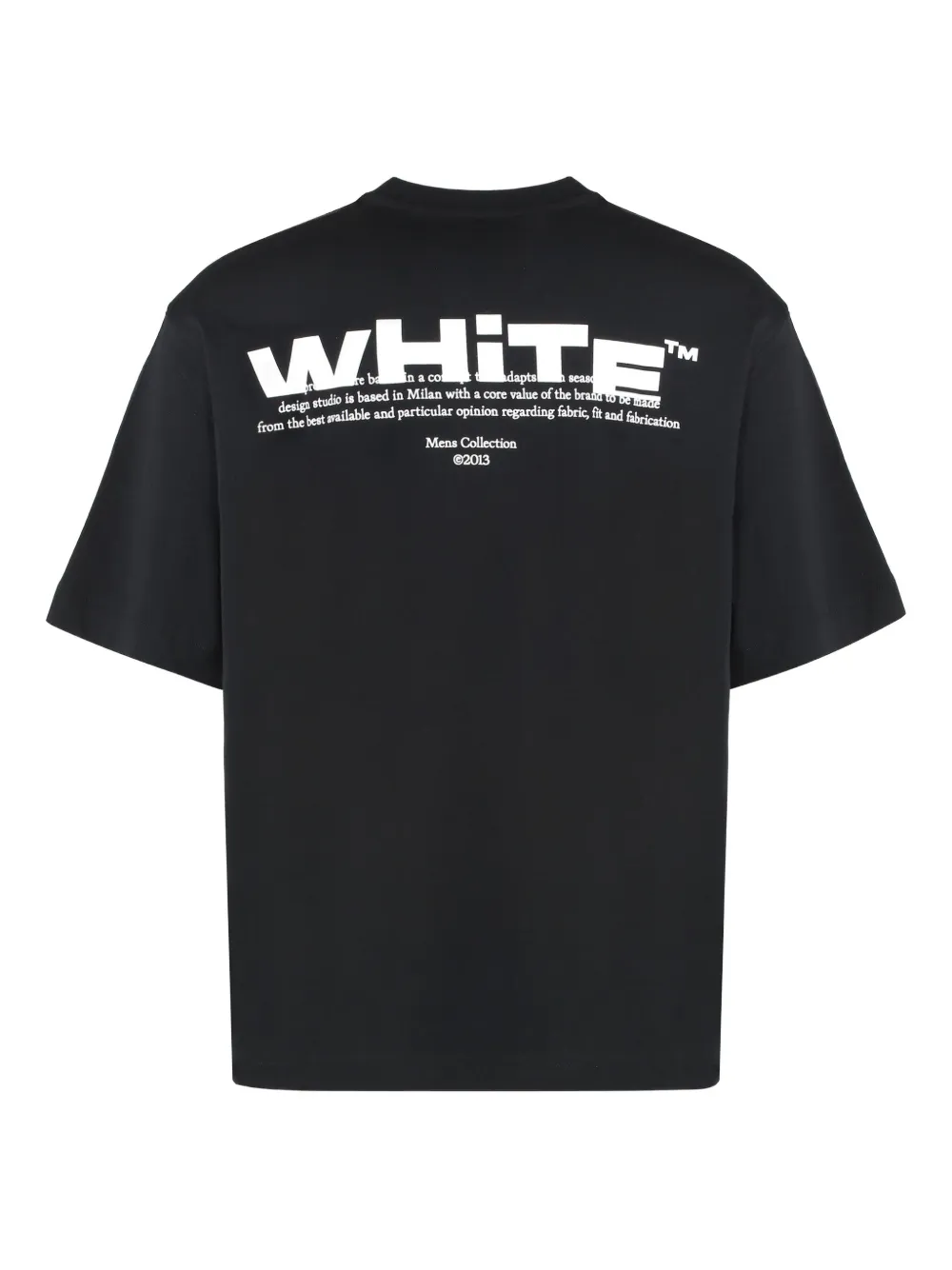 Off-White T-shirt met logoprint - Zwart