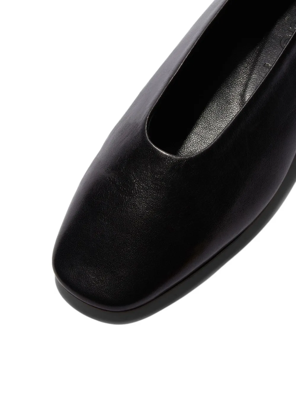 Aeyde Kirsten Leather Ballerina Shoes In Black