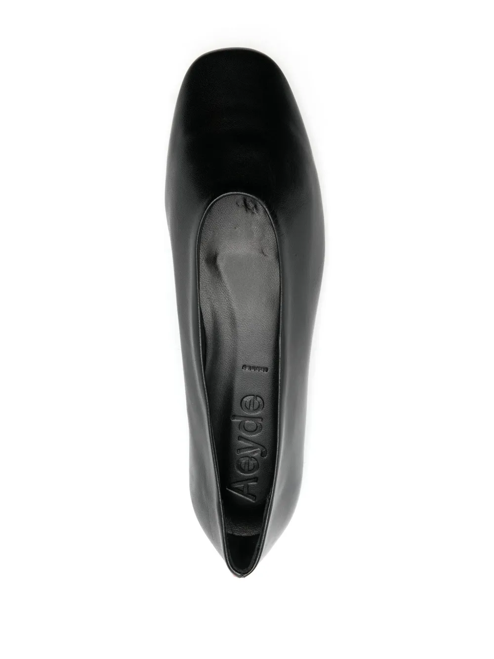 Aeyde Kirsten leather flat Black