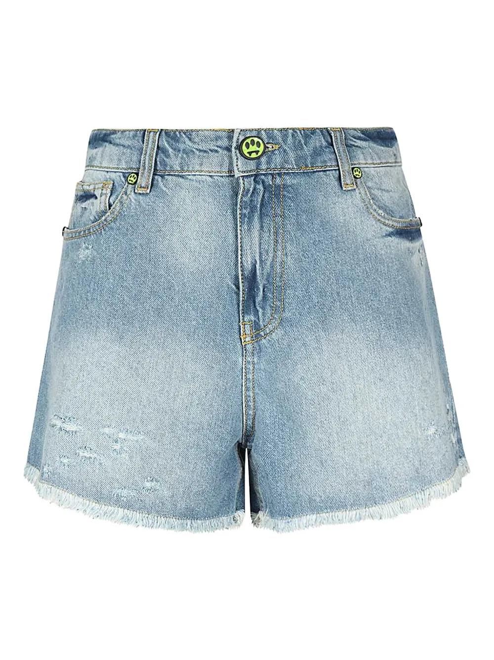 BARROW logo-print denim shorts | Blue | Image 1