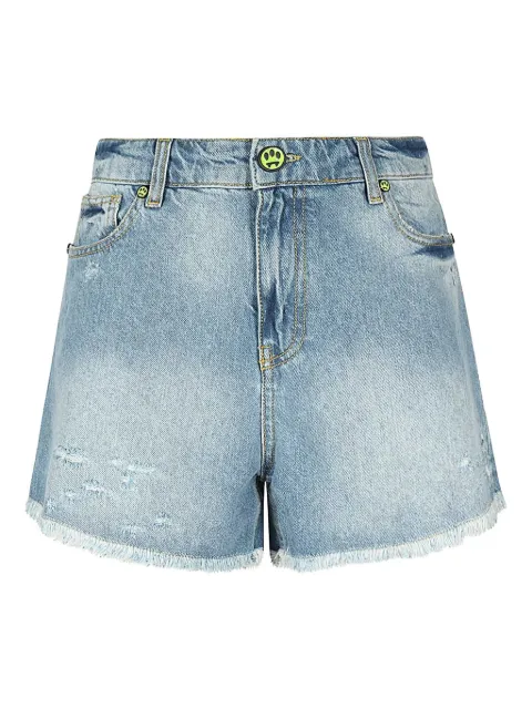 BARROW logo-print denim shorts