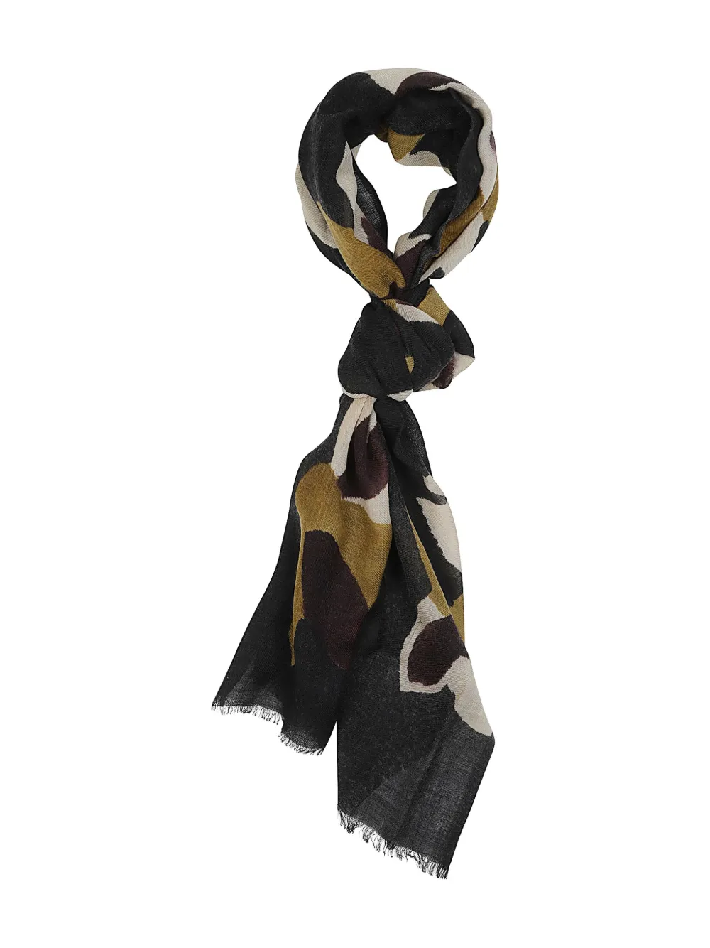 Altea abstract-print wool scarf - ブラック Altea abstract-print wool scarf - ブラック