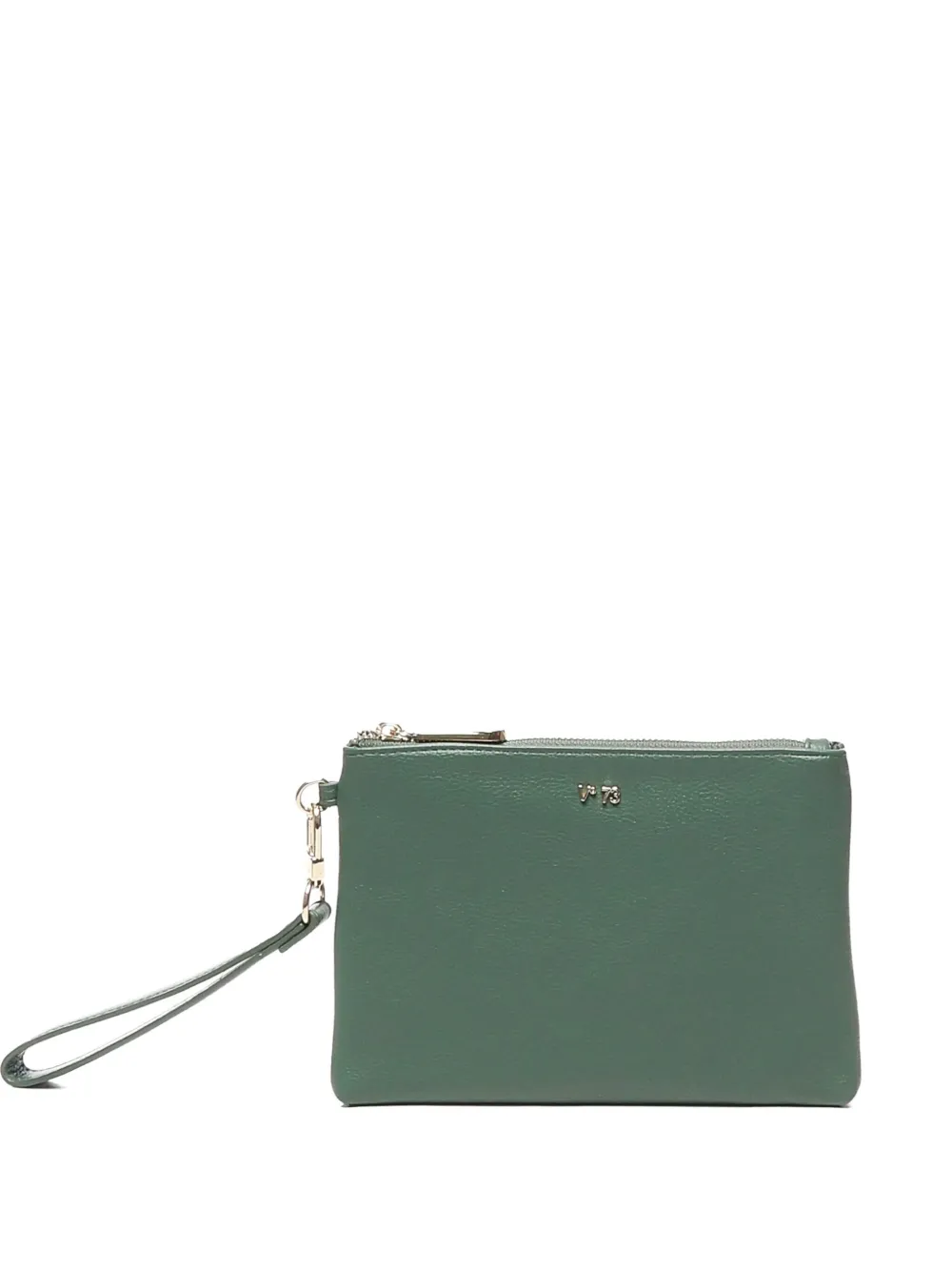V°73 logo-lettering clutch bag | Green | Image 1