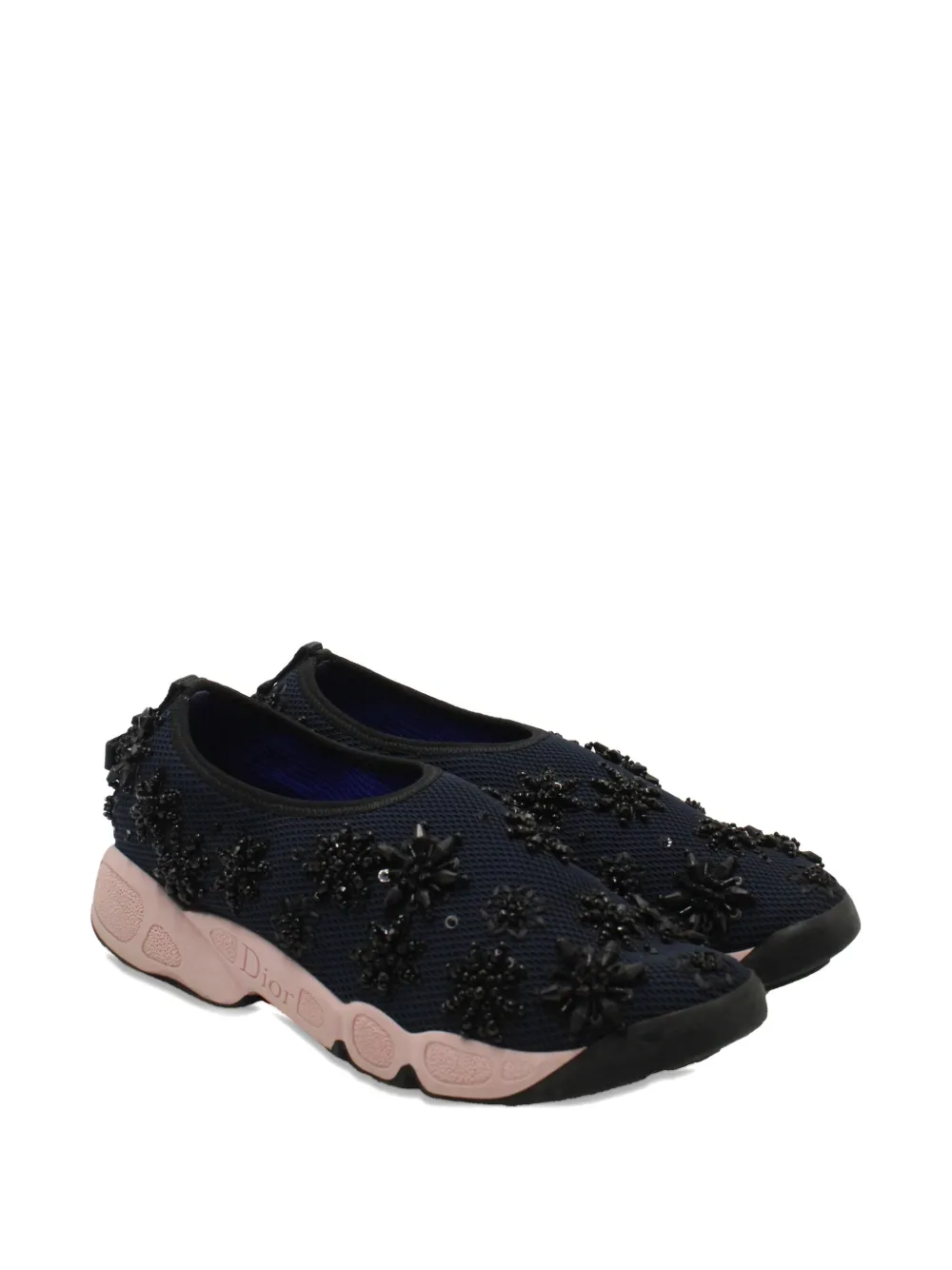 Christian Dior Pre-Owned Fusion verfraaide sneakers - Blauw