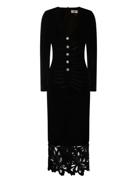 NISSA vestido midi con detalle de encaje