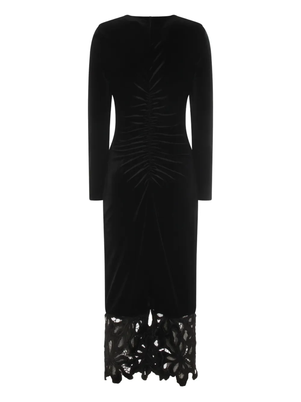 NISSA Midi-jurk met kant - Zwart