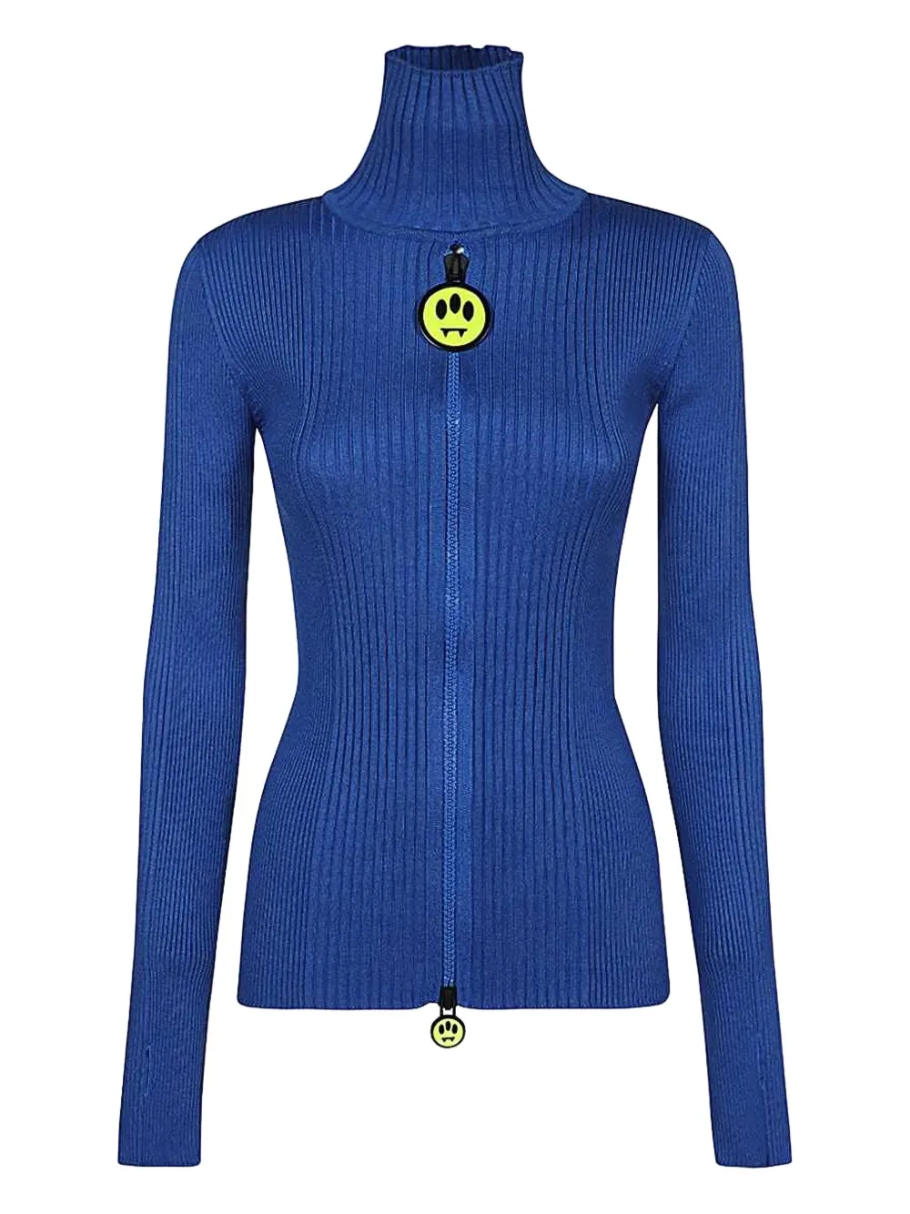 BARROW ribbed high-neck zip-front cardigan | Blue | Image 1