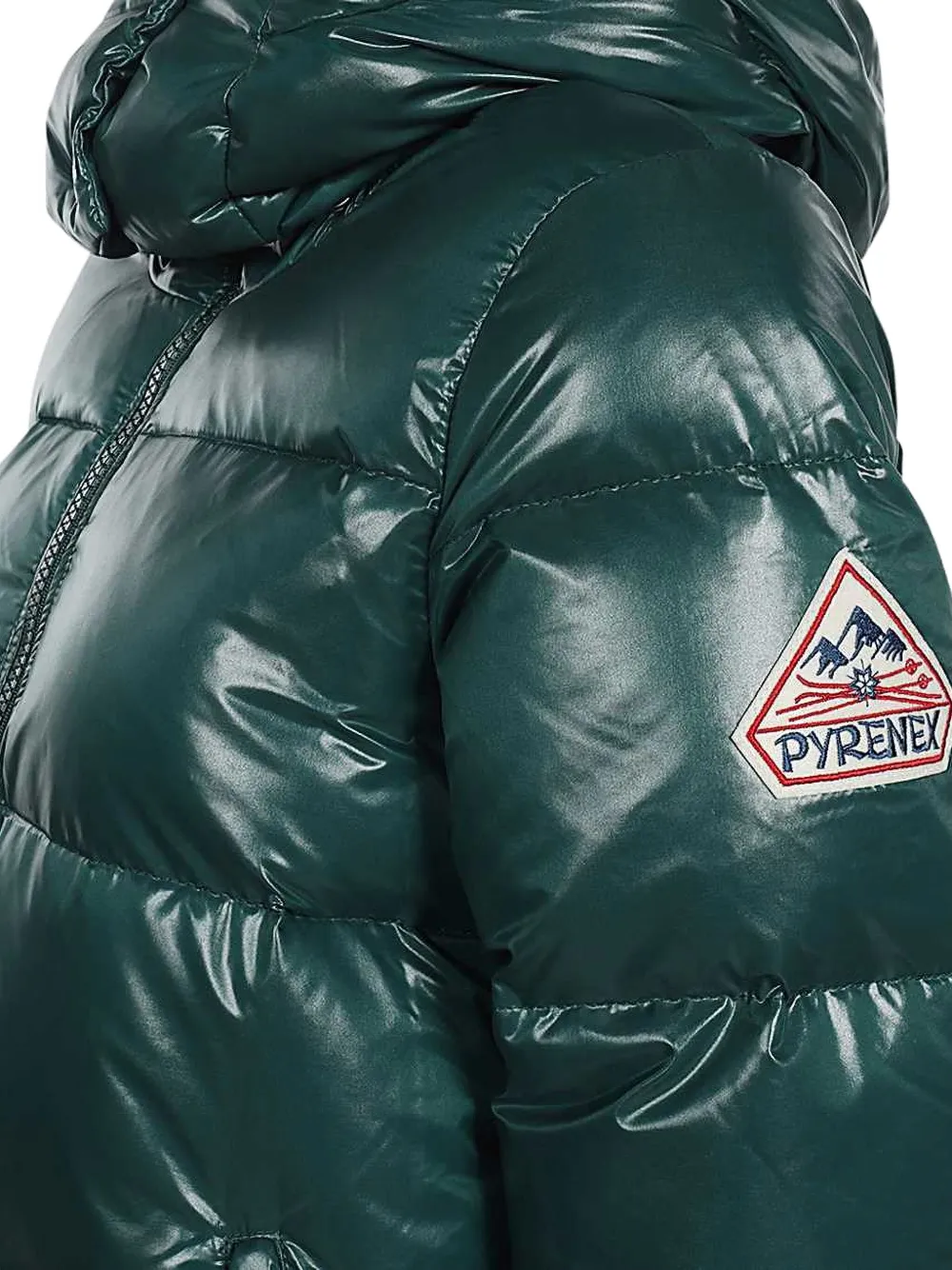 Pyrenex Hooded Full-zip Down Jacket In Green