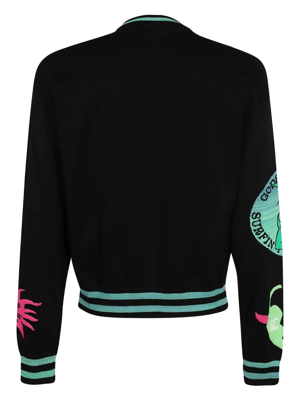 GCDS alien-graphic crew-neck sweatshirt - Zwart