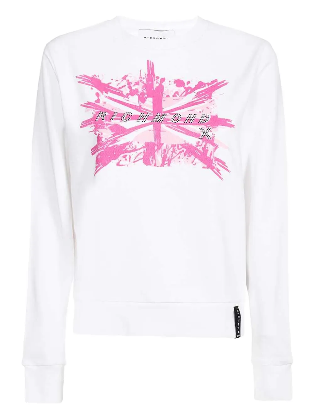 John Richmond union-jack embellished long-sleeved sweatshirt | White | Image 1