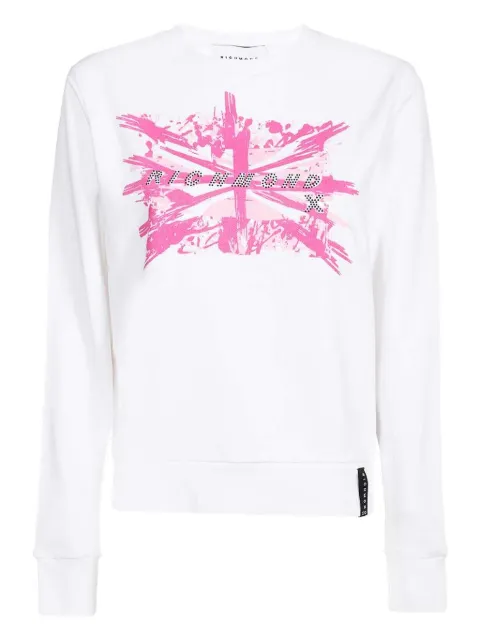 John Richmond union-jack embellished long-sleeved sweatshirt