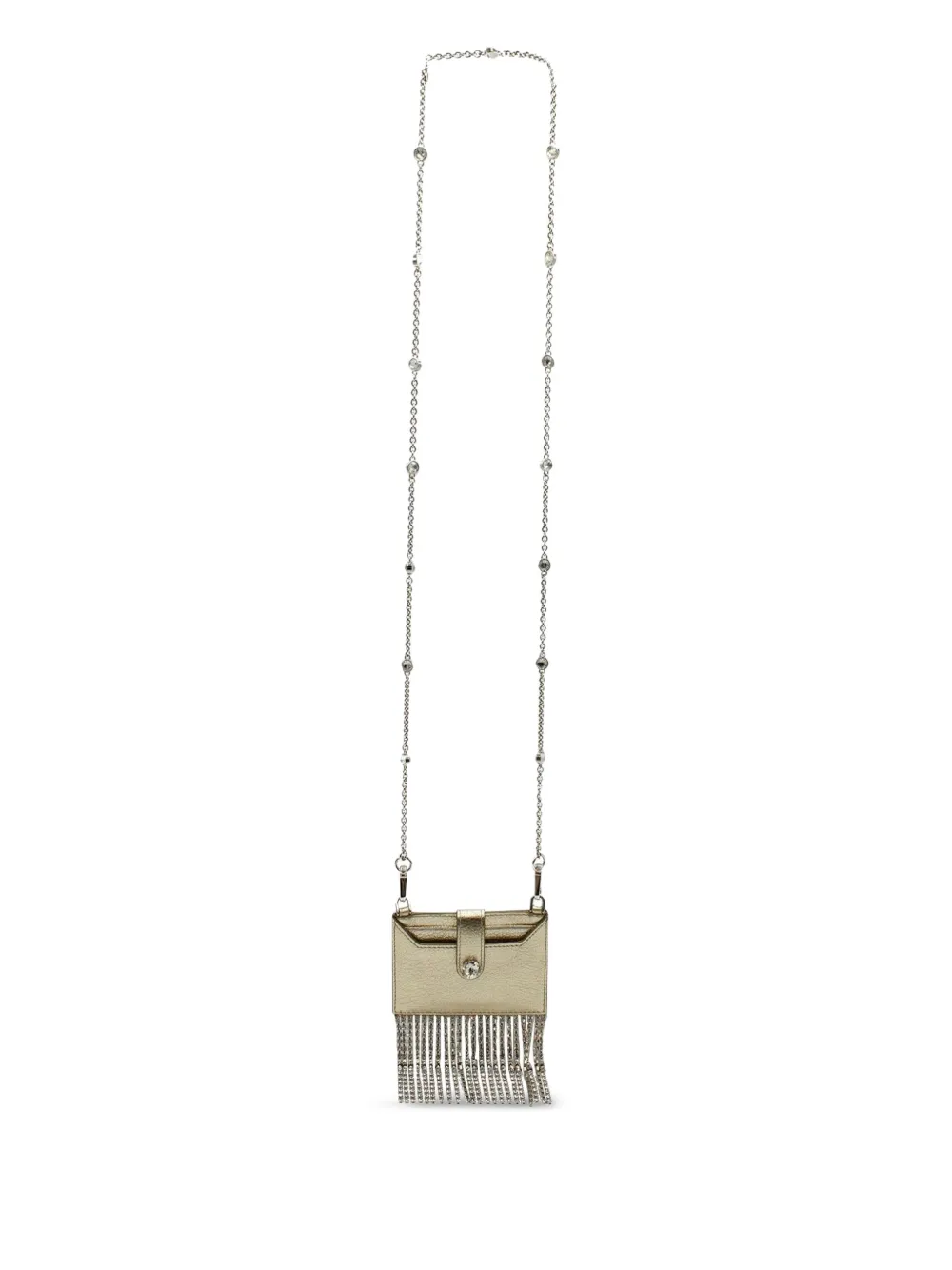 Pre-owned Miu Miu Madras Cardholder In Gold