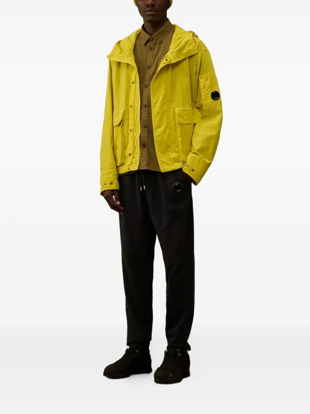 C.p. Company Lens-detail Cargo-poket Jacket In Orange