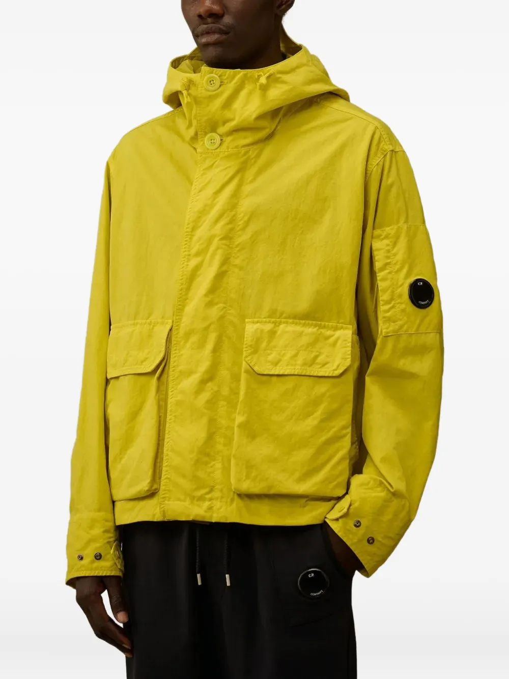 C.p. Company Lens-detail Cargo-poket Jacket In Orange