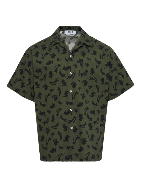 MSGM camisa con conejos estampados y botones