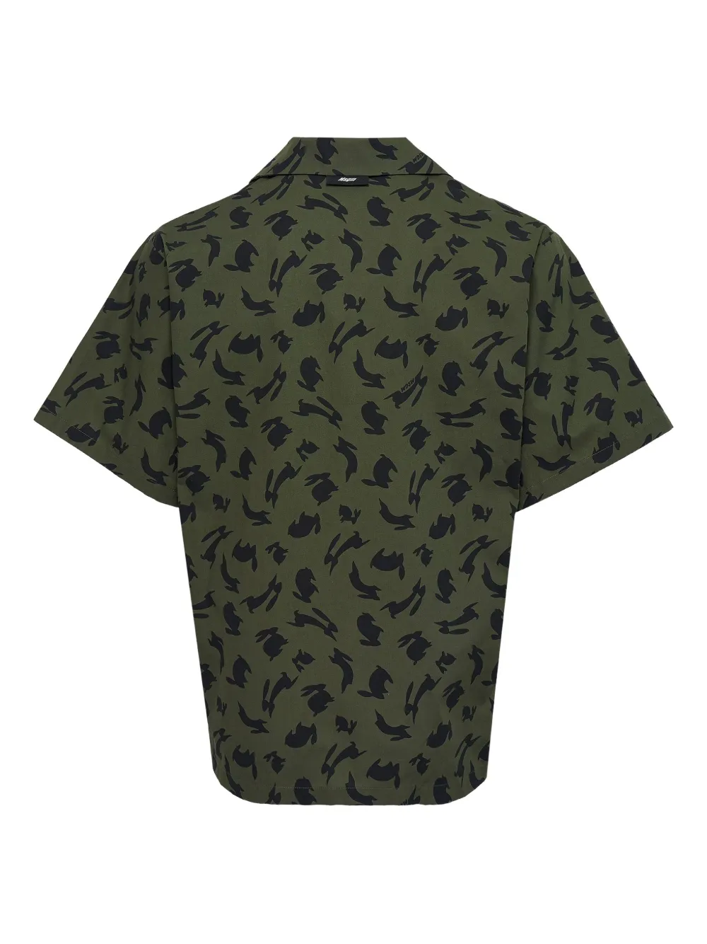 MSGM rabbit-print button-up shirt - Groen
