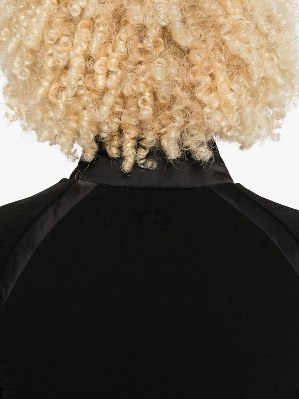 Y-3 Geplooide midi-jurk met gewatteerd detail Zwart