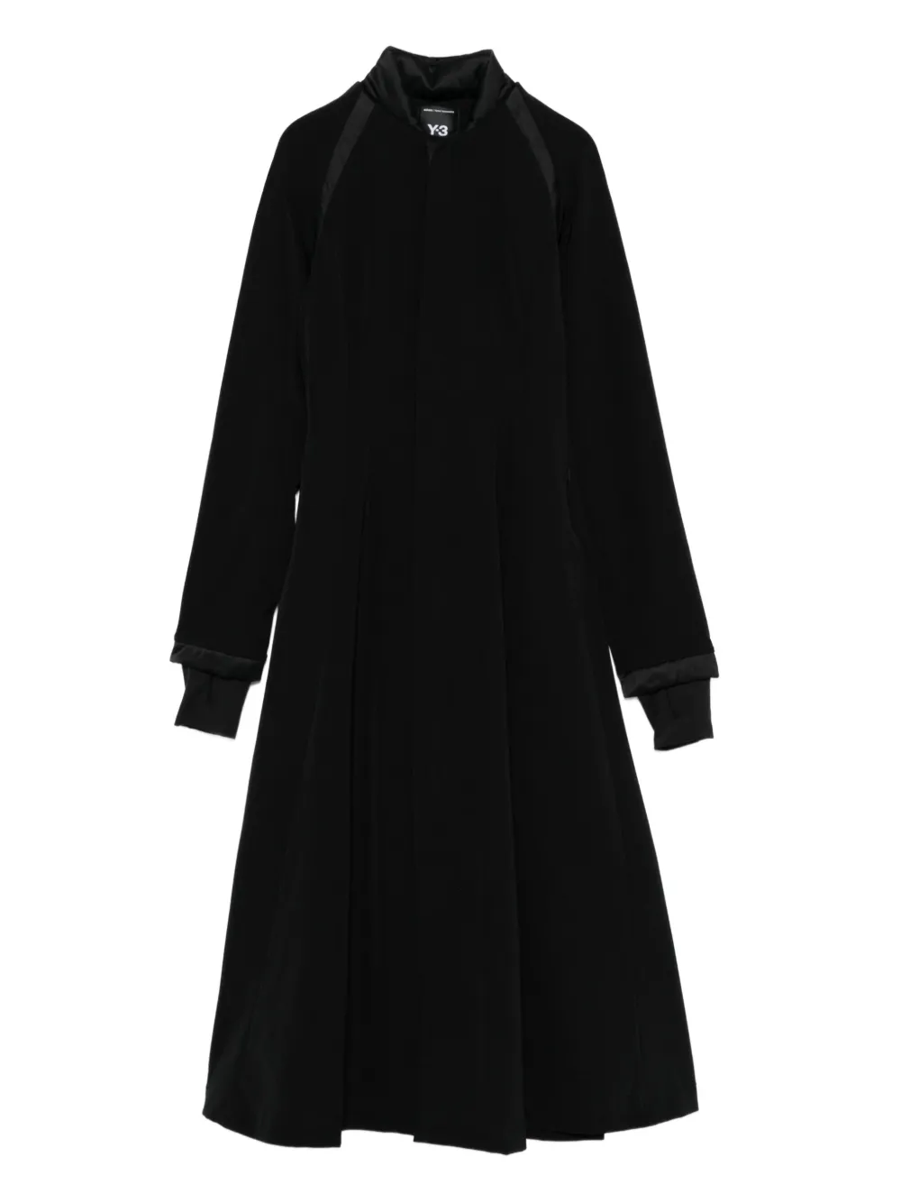 Y-3 pleated padded midi dress | Black | Image 1