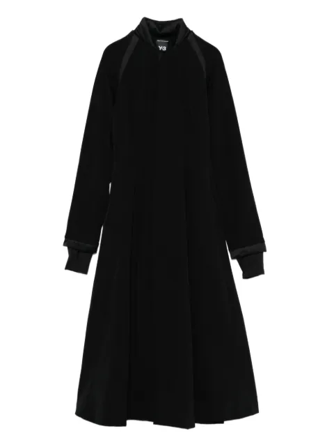 Y-3 pleated padded midi dress
