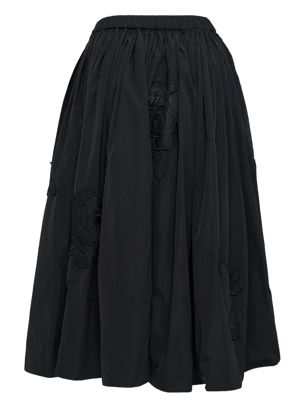 CAROLINE HU floral-embroidered pleated midi skirt | A-Line Skirts | Image 2