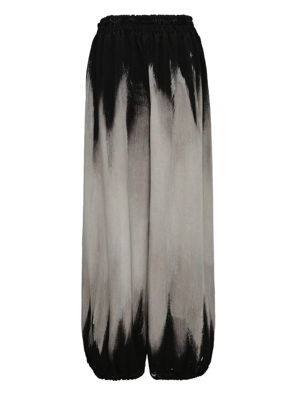 Yohji Yamamoto Broek met ombré-effect en trekkoord - Zwart
