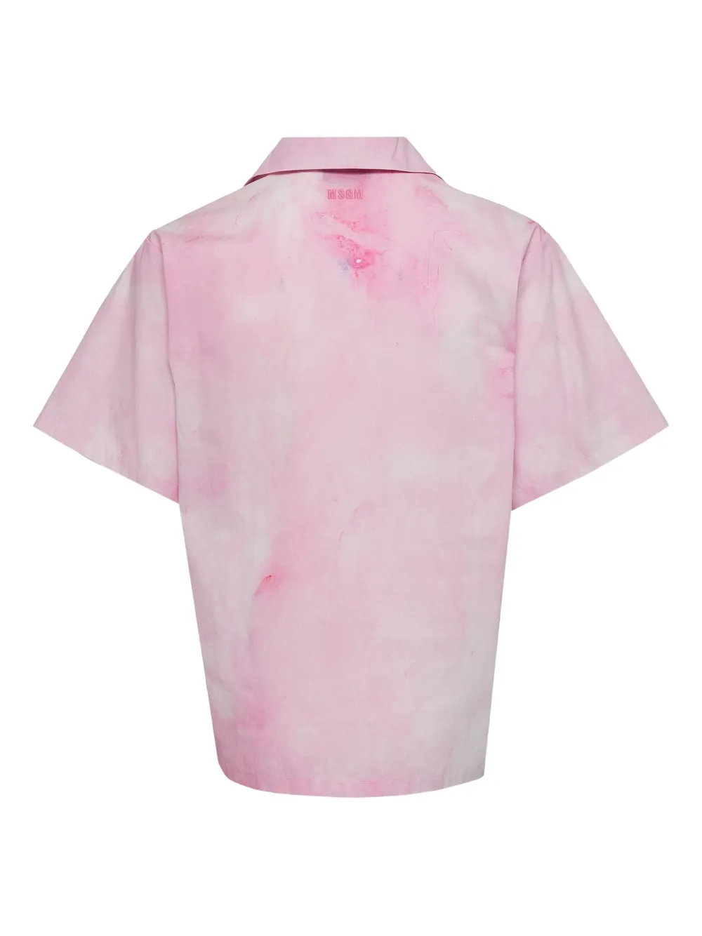 MSGM abstract-print button-up shirt - Roze