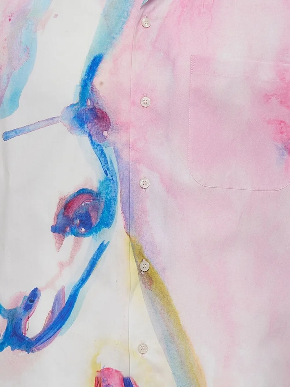 Msgm Abstract-print Button-up Shirt In Pink