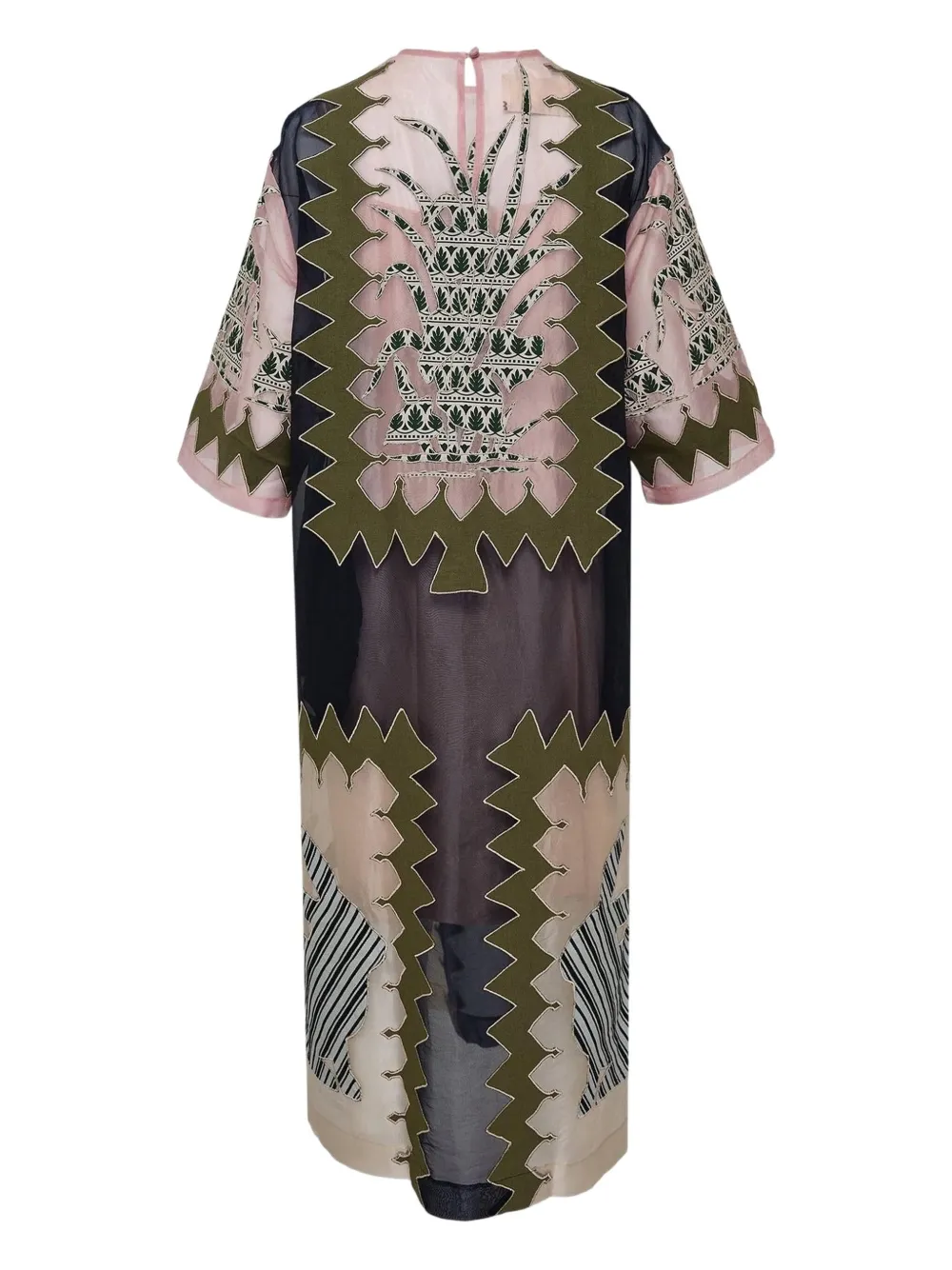 Biyan Organza jurk met print - Roze