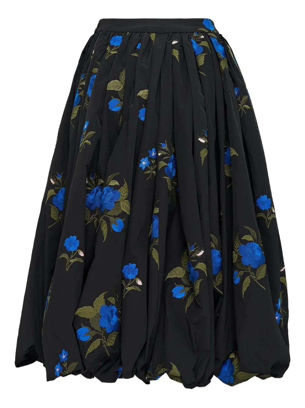 CAROLINE HU Roses Faltenrock - Schwarz