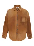 MSGM button-up denim shirt - Brown