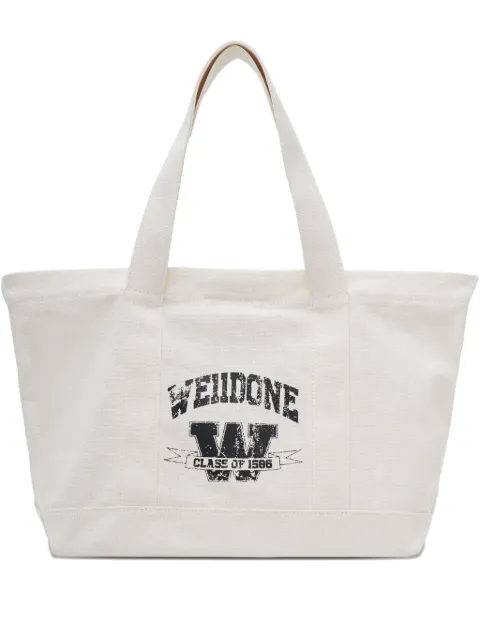 We11done collegiate-logo tote bag