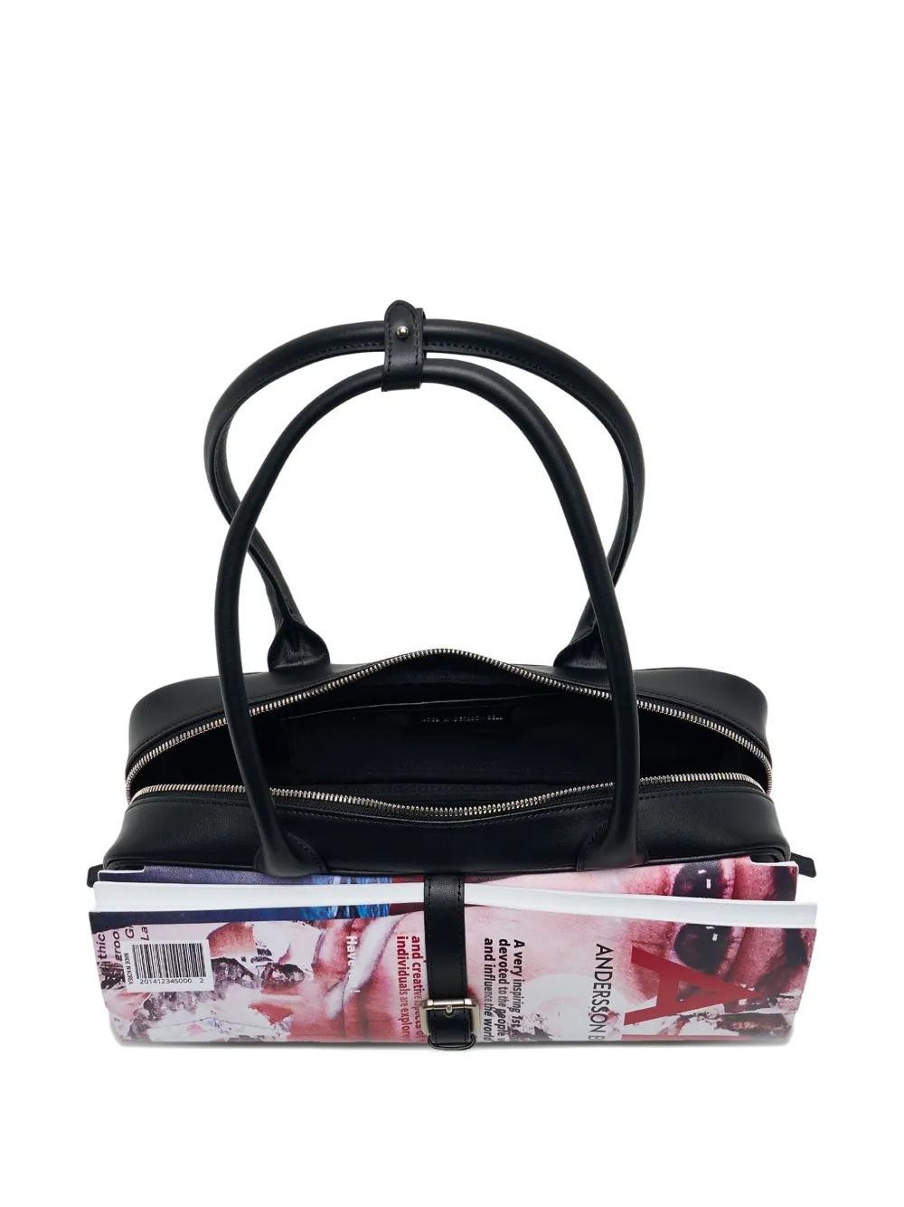 Andersson Bell Magazine-print Leather Shoulder Bag In Pink