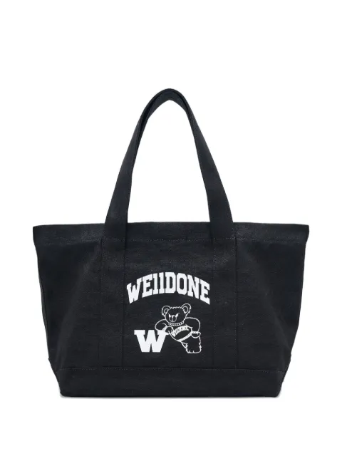 We11done Varsity canvas tote bag