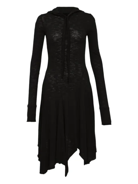 Open YY hooded asymmetrical dress