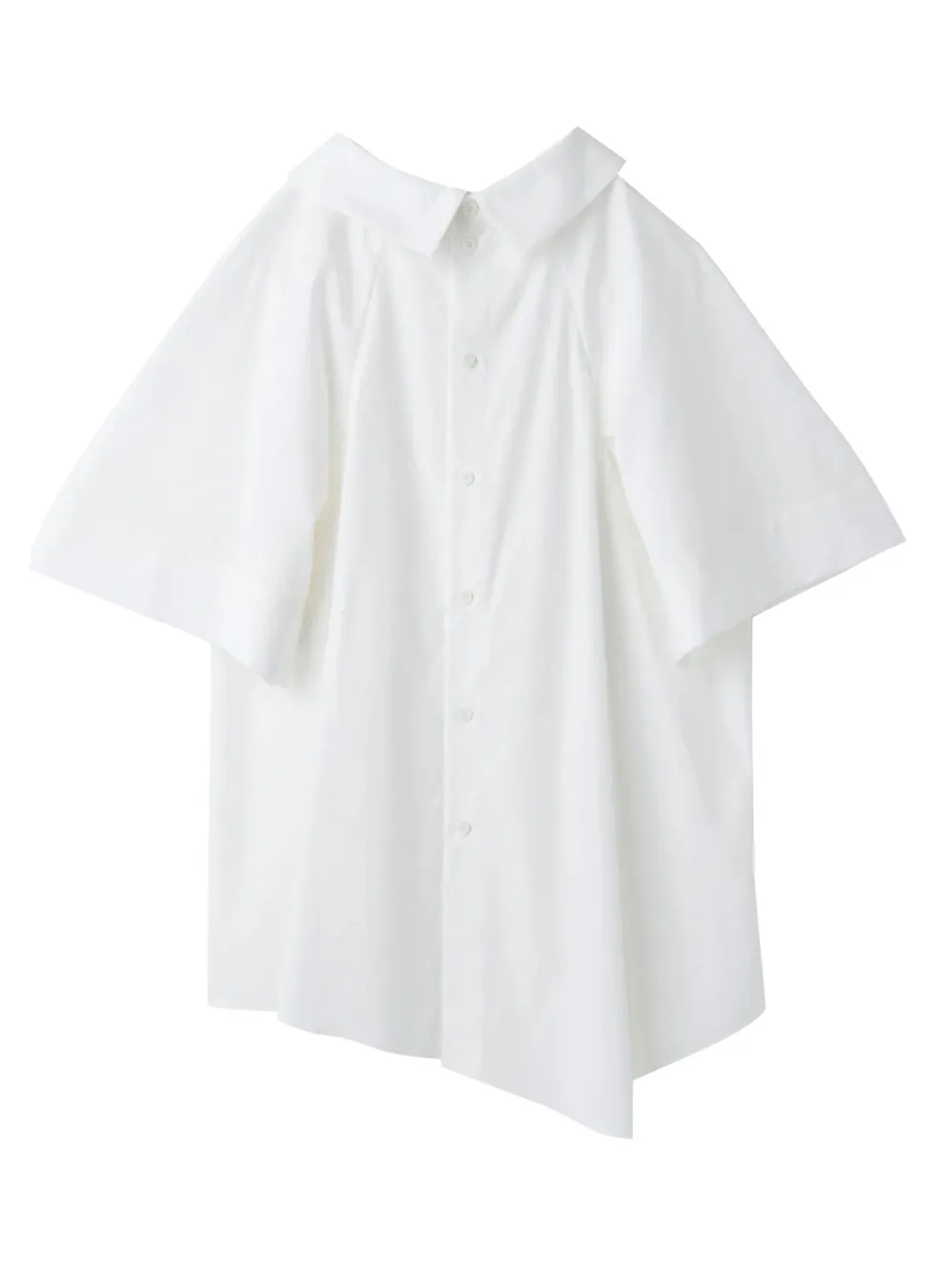 Enföld asymmetric buttoned shirt | White | Image 1