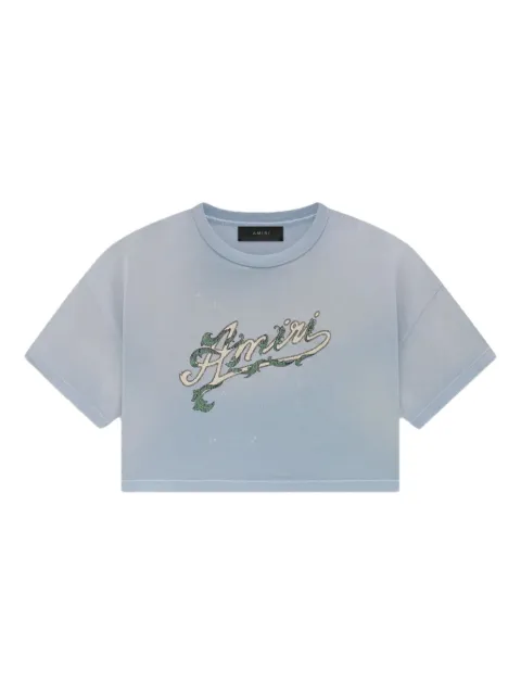 AMIRI filigree cropped t-shirt