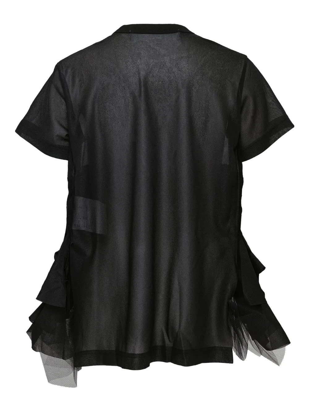 Comme Des Garçons Tao Layered Tulle T-shirt In Black