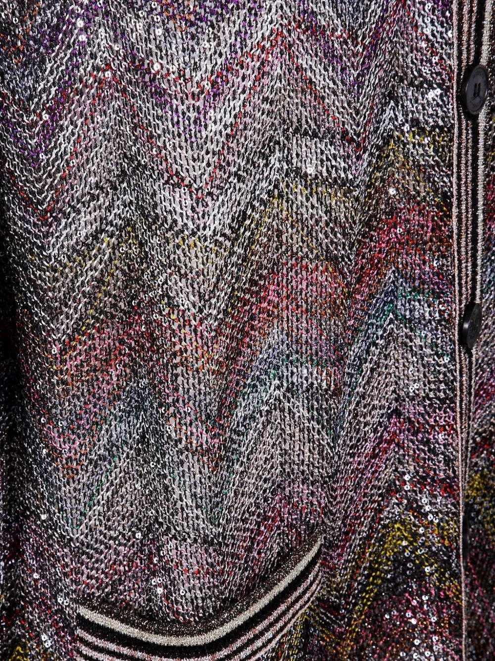 Missoni Zigzag-pattern Cardigan In Gray