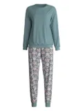 CALIDA floral-print pyjama set - Blue