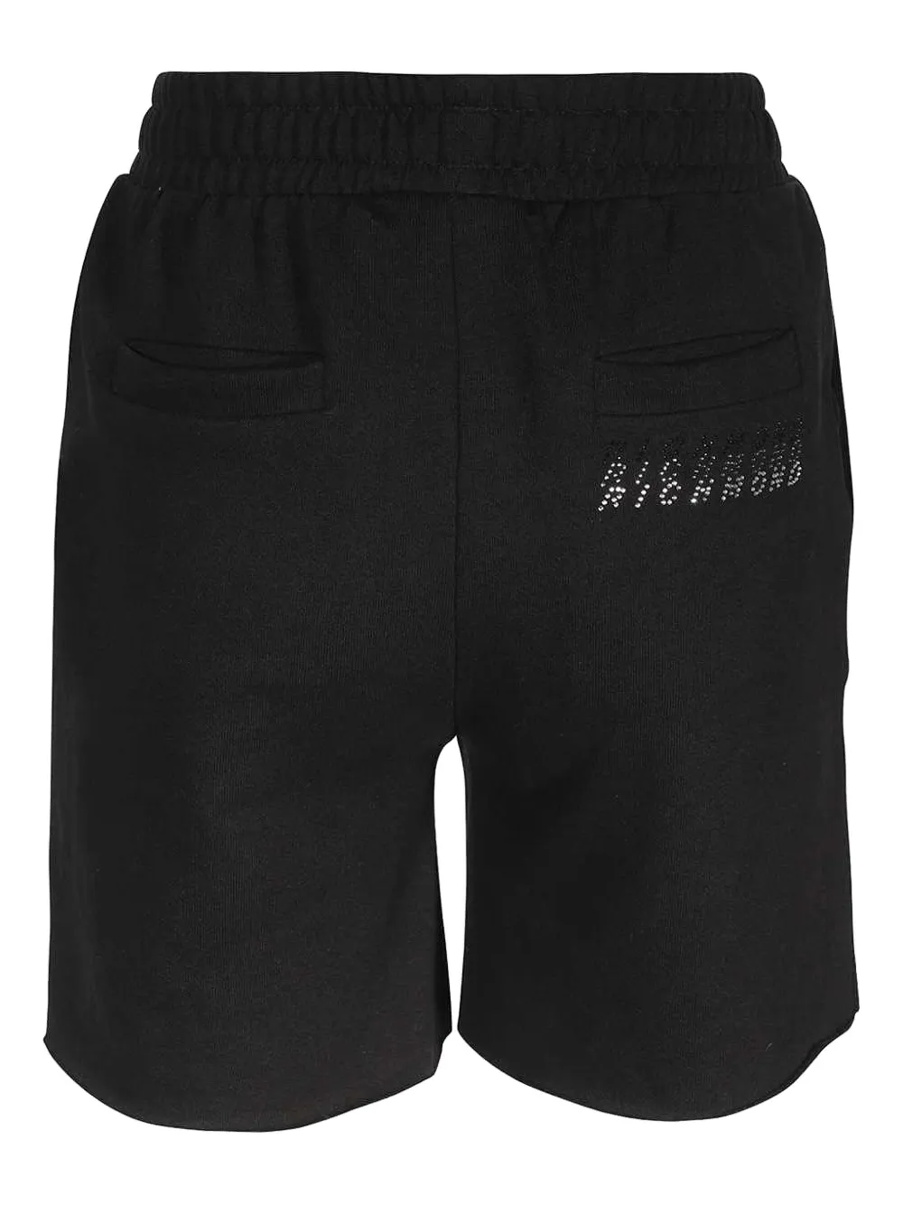 John Richmond Rhinestone-embellished Elasticated-waistband Shorts In Black