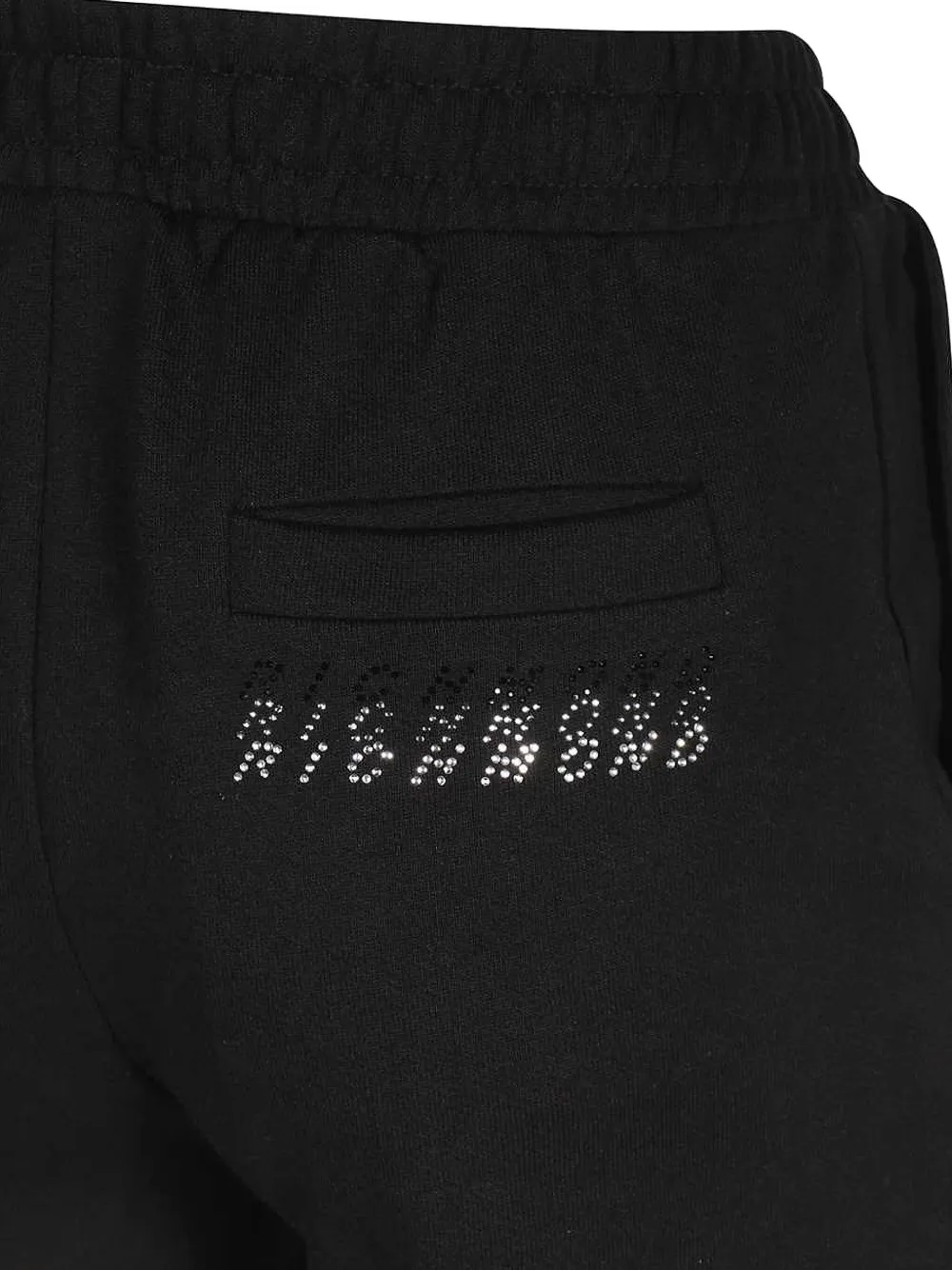 John Richmond Rhinestone-embellished Elasticated-waistband Shorts In Black