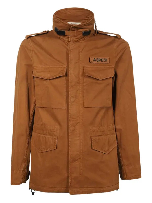ASPESI Multi-pocket Cotton Jacket in Orange