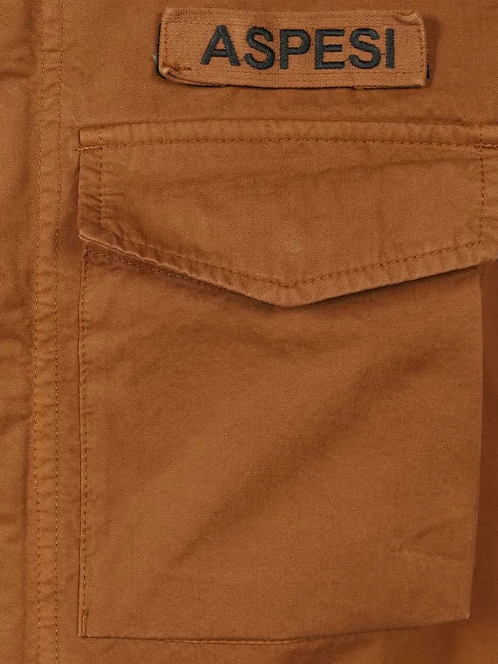 ASPESI Katoenen jack met meerdere zakken Oranje