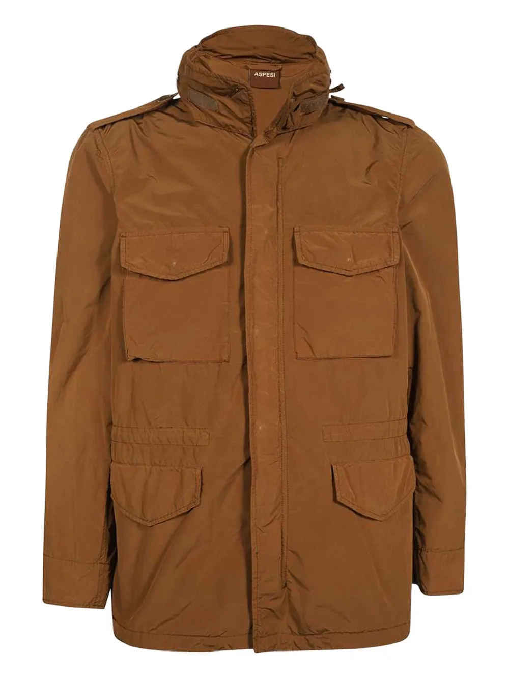 Aspesi Multi-pocket Field Jacket In Brown
