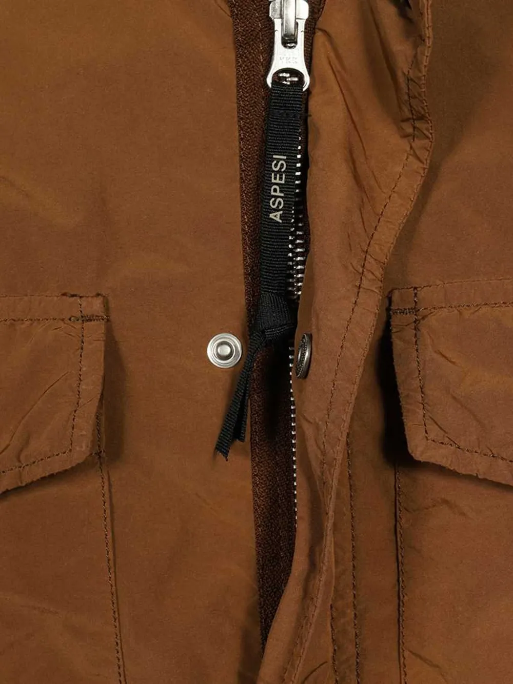 Aspesi Multi-pocket Field Jacket In Brown