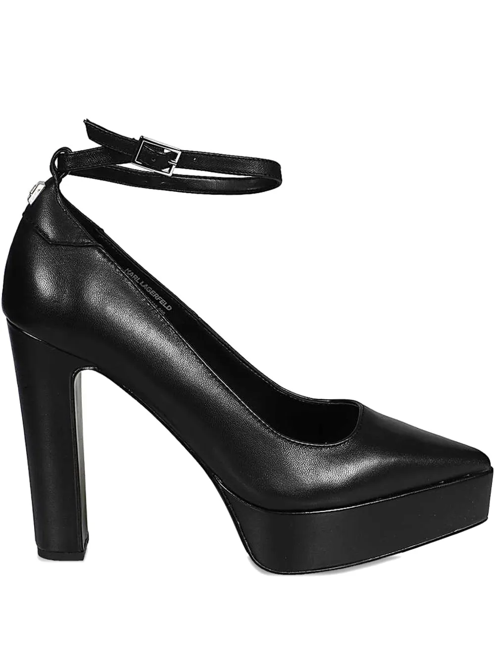 Karl Lagerfeld platform ankle-strap pumps Black