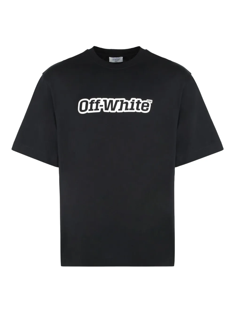 Off-white Cotton Crew-neck T-shirt In Black