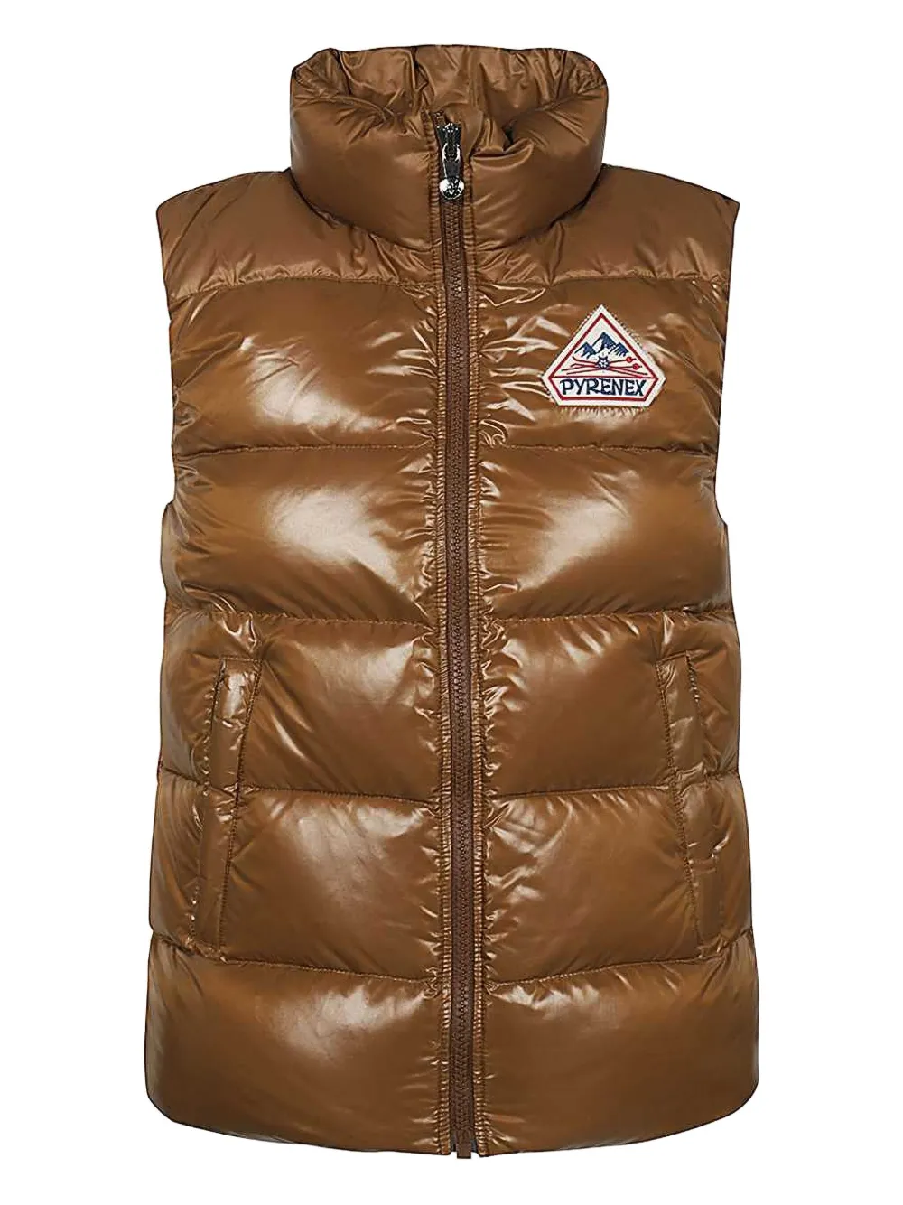 Pyrenex quilted-patch gilet | Brown | Image 1