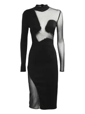 cocktail dresses richmond John Richmond Mesh-insert Embellished Party Dress