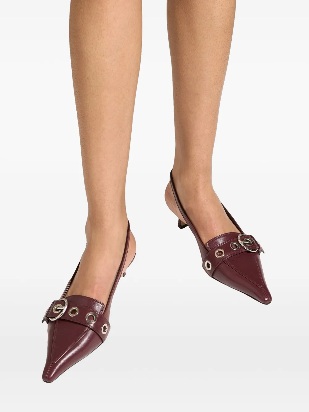Aeyde 35mm Davina heeled pumps Red